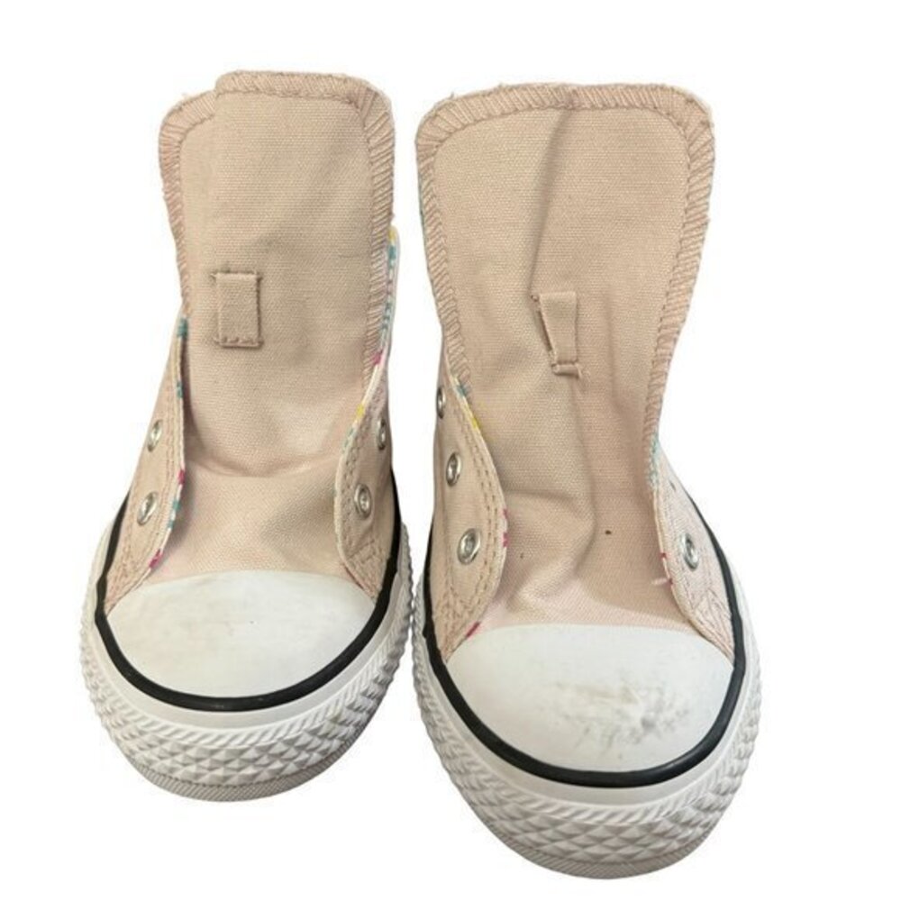 Converse Shoes Junior 4 Chuck‎ Taylor Double Tongue Sneakers Pink Low Top